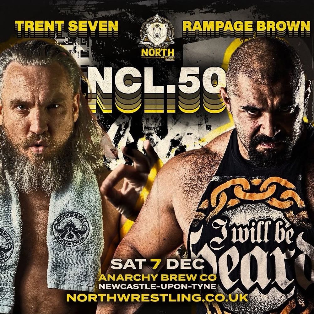 A match graphic for Trent Seven v Rampage Brown