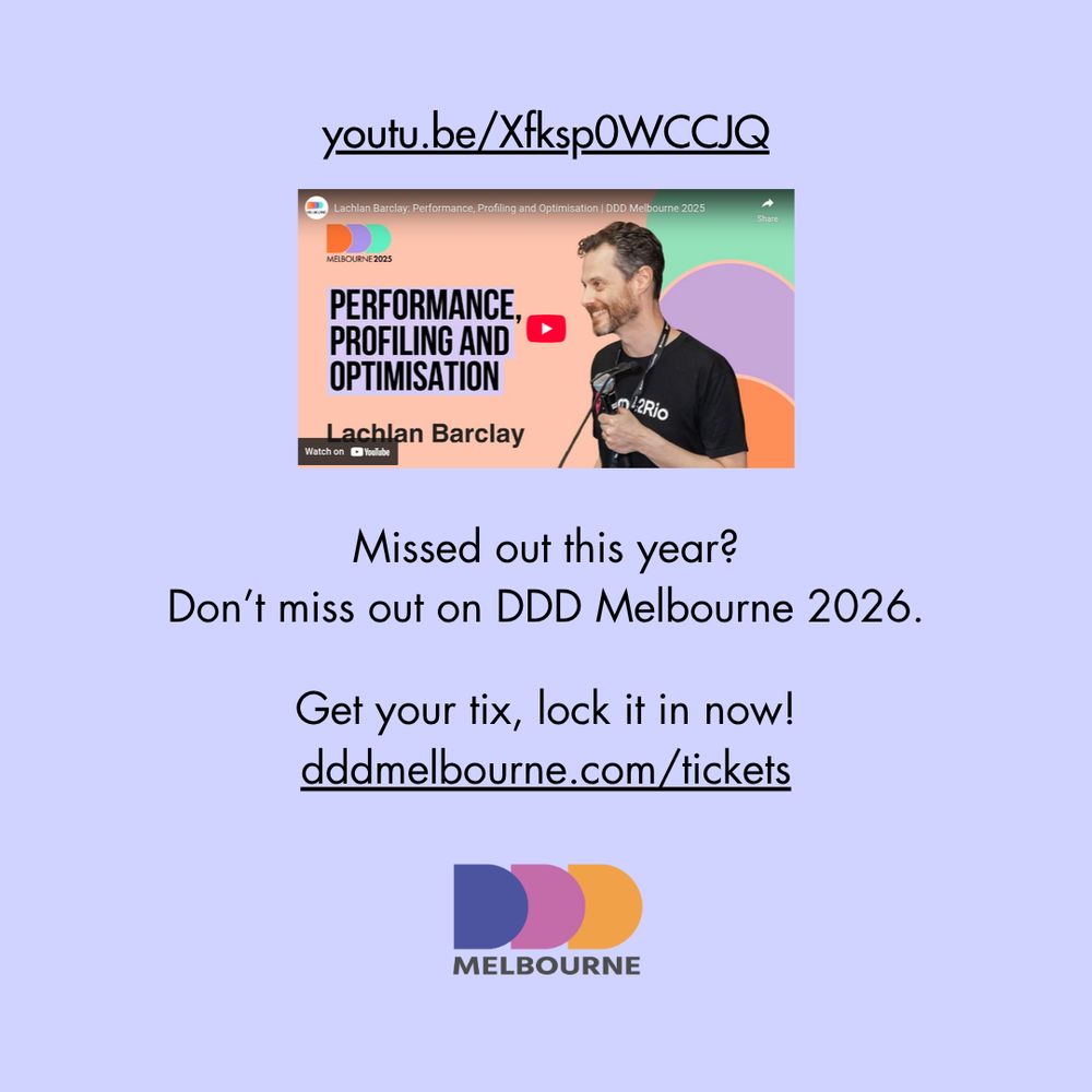 Missed out this year?
Don’t miss out on DDD Melbourne 2026.

Get your tix, lock it in now!
dddmelbourne.com/tickets