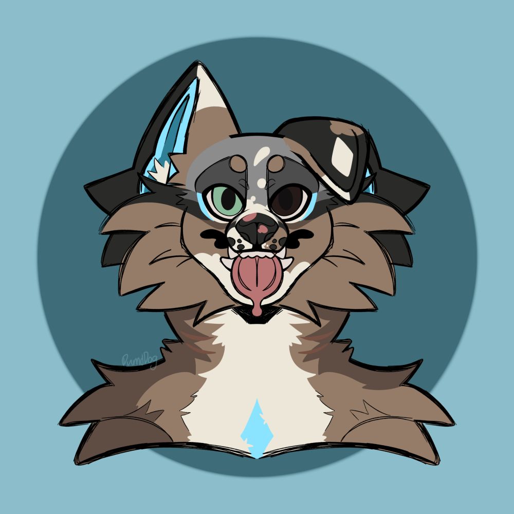 art of my sona with one ear flopped