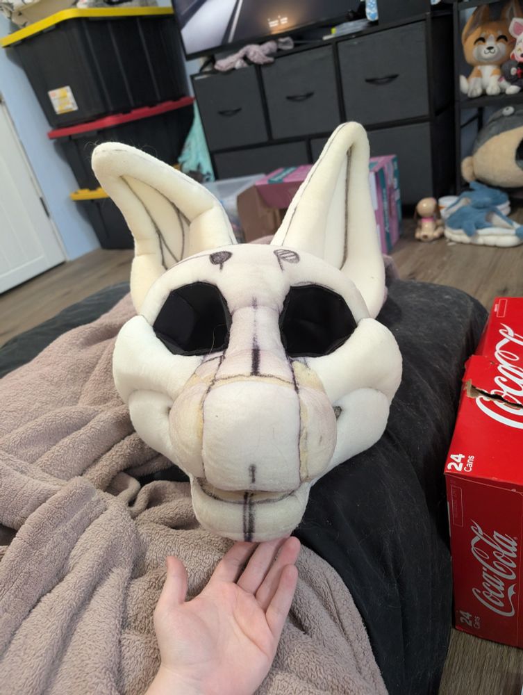 full head base without eyes and nose