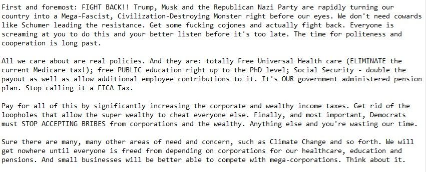 Advice for Democrats.