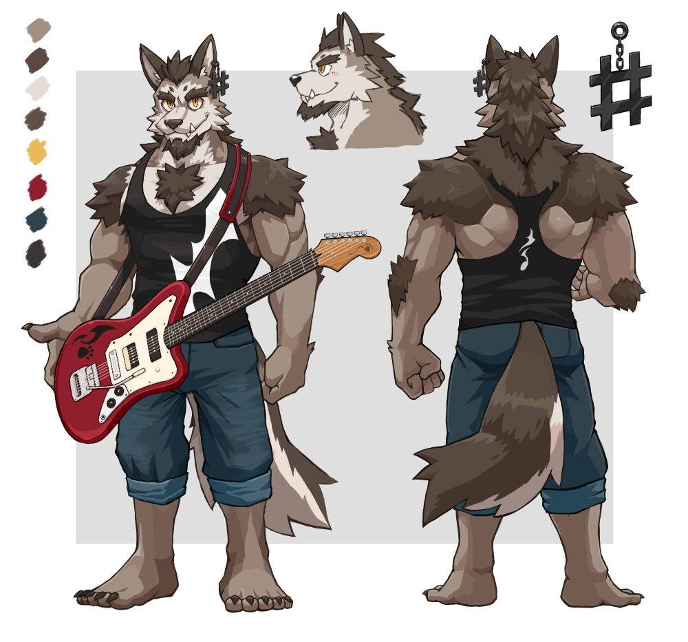 豪升／Milli Liter／ごうしょう
🎨：火腿
全身圖＋電吉他