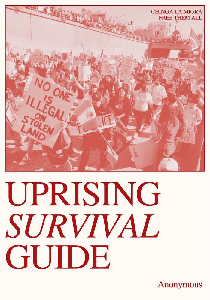 The cover of a zine titled "Uprising Survival Guide" by Anonymous.