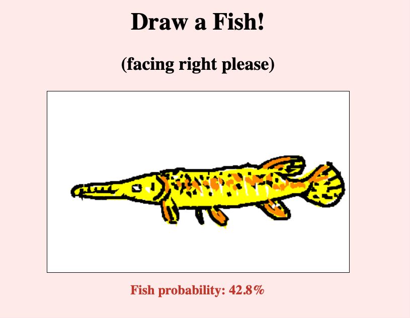 A digital drawing of an alligator gar 