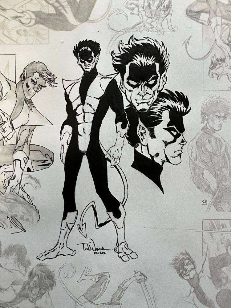 Xmen Nightcrawler Kurt Wagner. Blue-furred teleporting swashbuckler