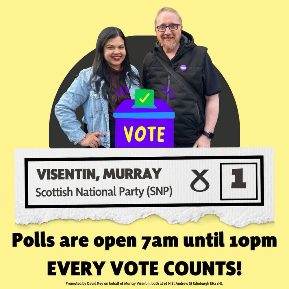 Polls are open 7am until 10pm. Every vote counts. Vote Murray Visentin 1