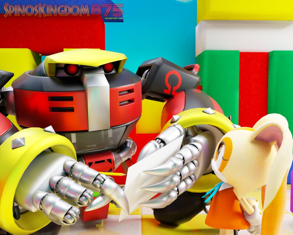 PAGE 3:

Cream: So you see? It's creative, and more fun to make pictures using a pencil, regular or colorful, crayons, and or paintbrushes, then letting some silly, old machine do it for you. And look, even Mr. Omega, who is also a machine, can use a pencil! E-123 Omega sat down holding up a paper and uses a pencil to draw on it. E-123 Omega: I do say, this is quite intriguing, and might I add, very creative to make art this way, instead of letting a machine make it for you. Art made by machines are a bunch of soulless garbage, and an insult to real artists everywhere. And that is coming from a machine like myself.