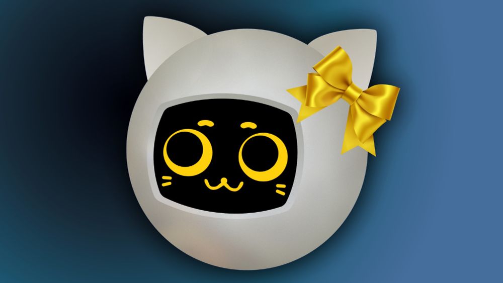 Opus with cute yellow bow