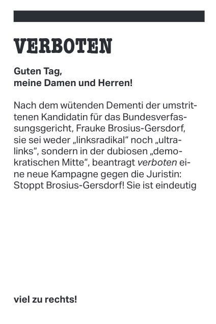 "verboten"-Kolumne vom 16.7.25 in der taz