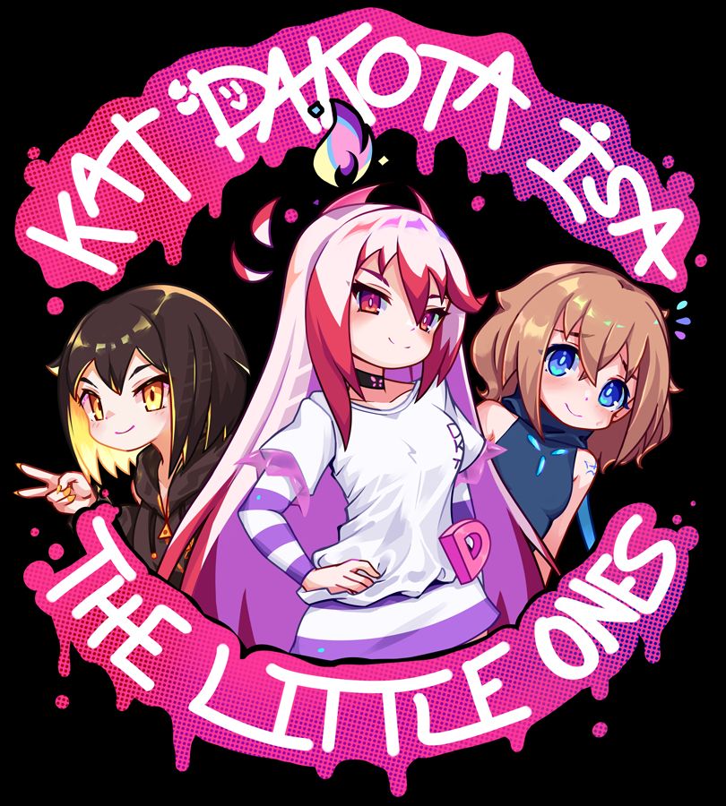 Three cute OCs being very small and adorable.