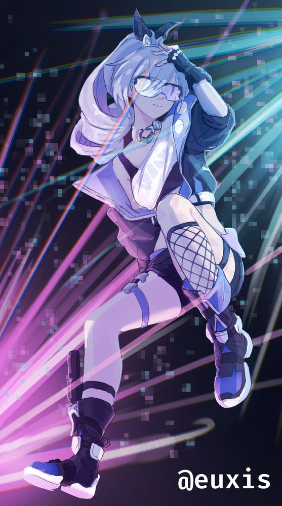 fanart of silverwolf from honkai star rail