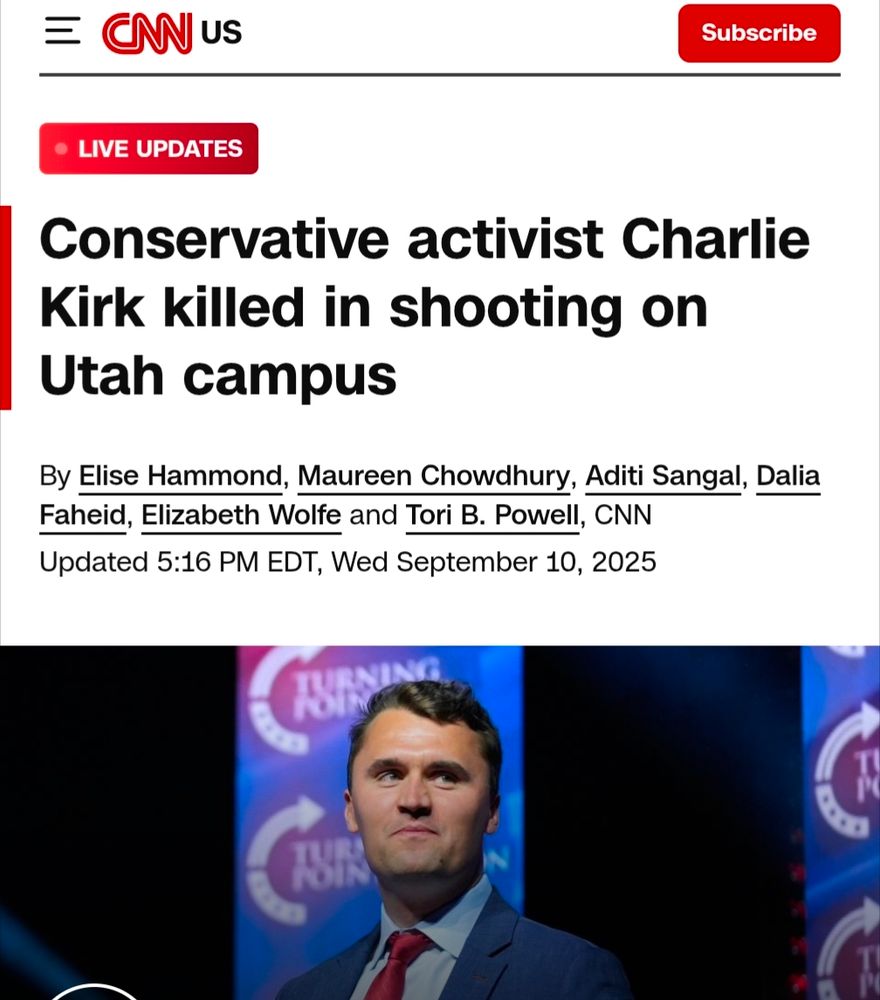 Conservative activist Charlie Kirk killed in shooting on Utah campus