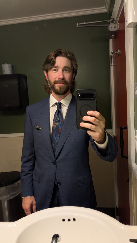 Steven in his wedding suit