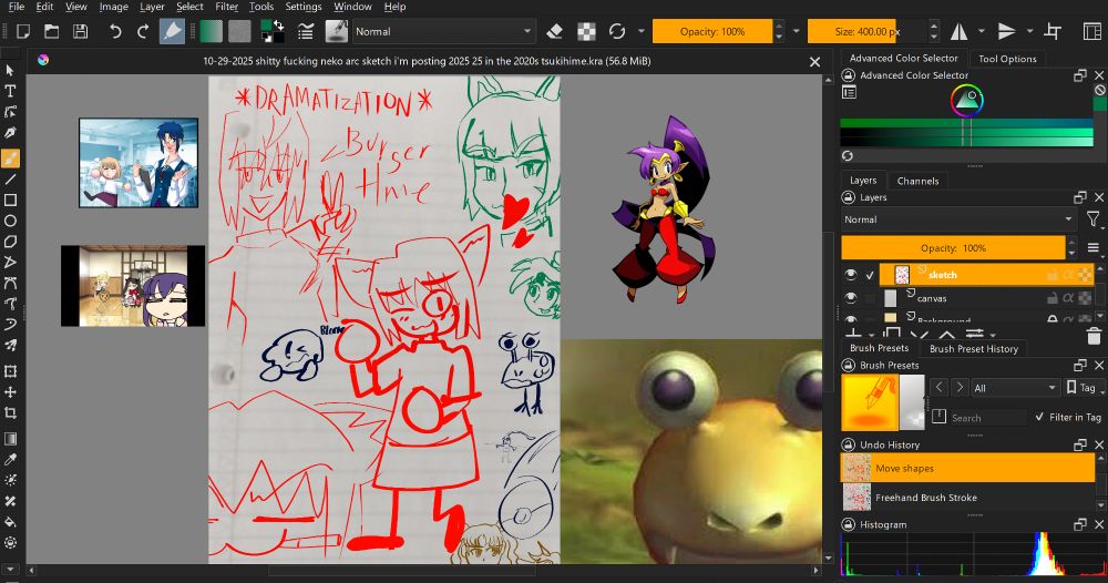 Krita sketches of various characters..............