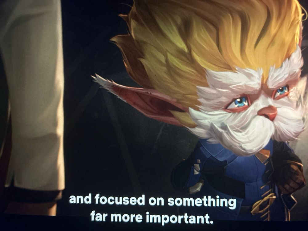 And focused on something far more important 