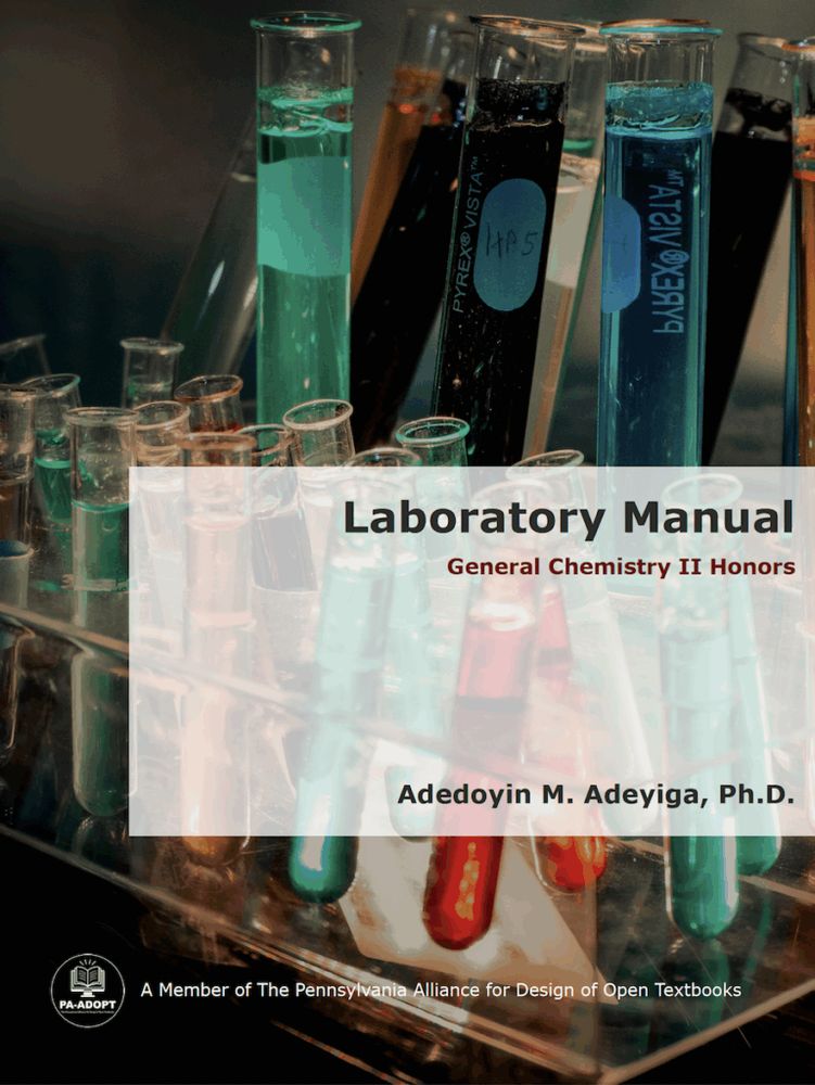 Cover of Laboratory Manual: General Chemistry II Honors by Adedoyin Adeyiga
