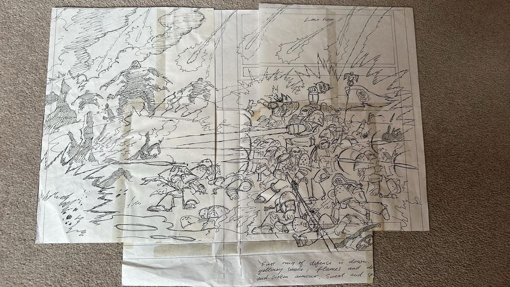 Concept sketch for the cover of Warhammer 40,000 Rouge Trader