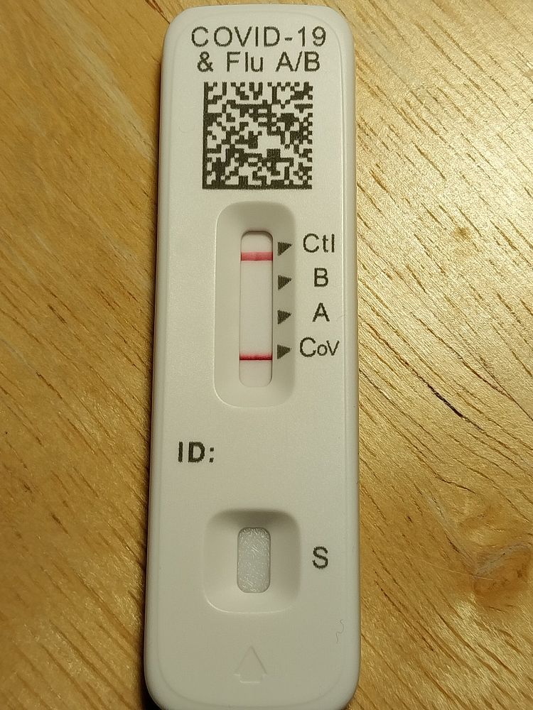 Covid test showing positive 