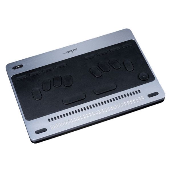 À braille tablette called InsideSupra. It's basically a braille laptop for visually impaired people, running on Windows 11 and compatible with a variety of screen readers. 