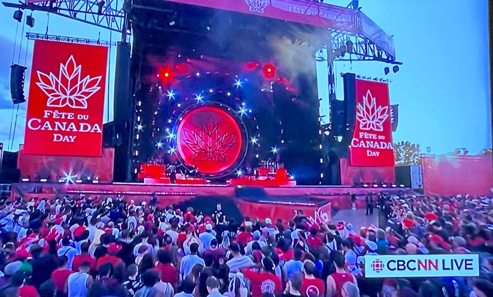 The main stage at the Canada Day concert in Ottawa 