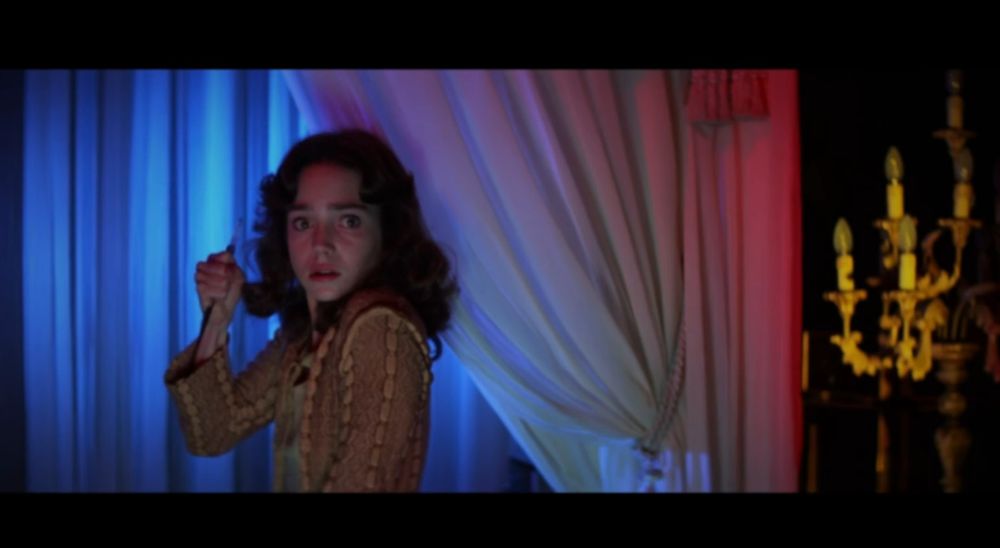 The shot from Dario Argento's "Suspiria" that the first image is based on.