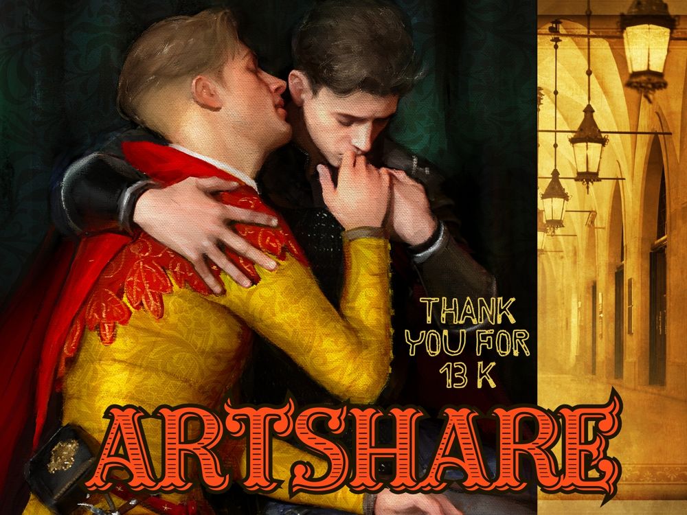Thank you for 13k Artshare banner with Hansry fanart in the background. 