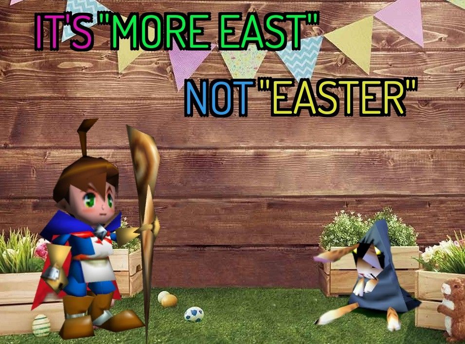 It's more east, not Easter
It's a holiday themed picture of Brian and WereHare
