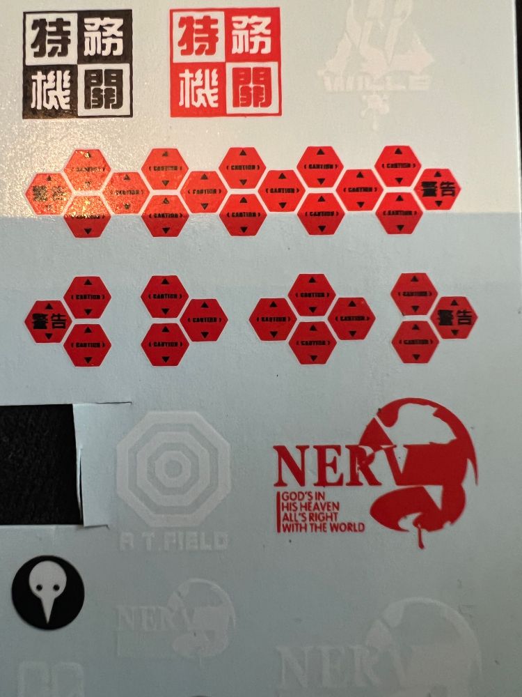 Neon Genesis Evangelion decal sheet