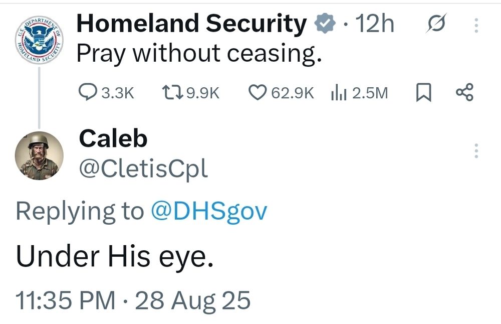 Tweet from DEPARTMENT HOMELAND SECURITY 