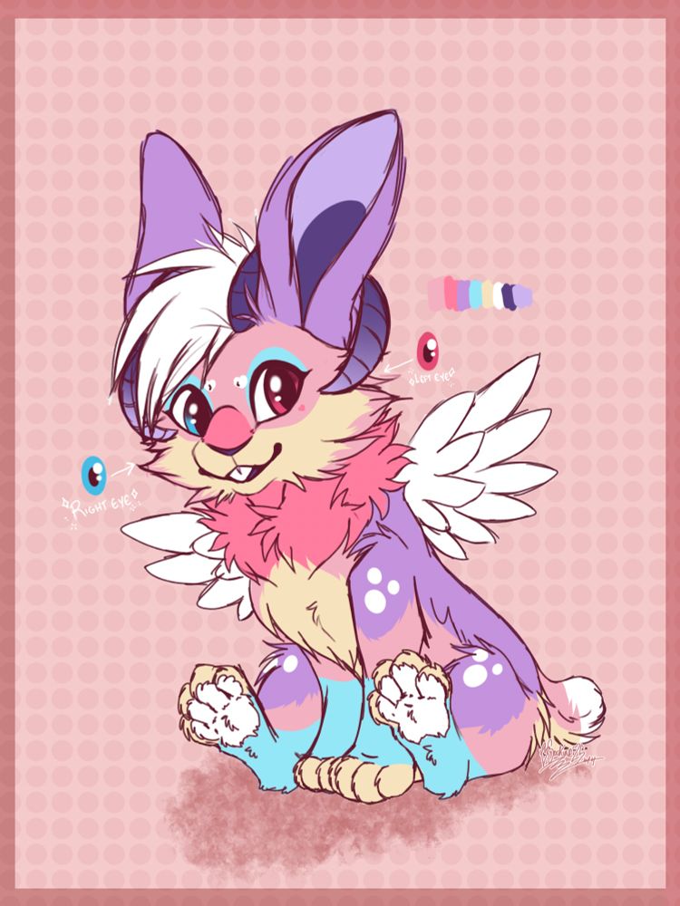 Fairytale bunny character designed by Sockune who is currently available for adoption. 