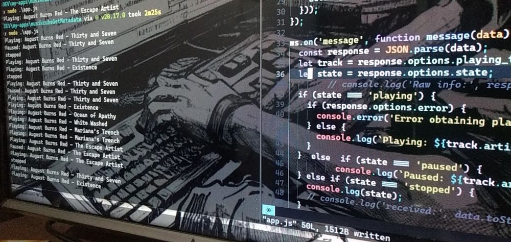 LunarVim, Node.js, WebSockets & musikcube