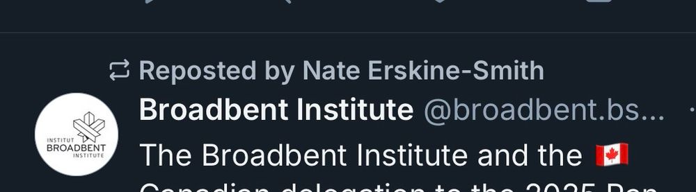 nate erskine-smith reposting the broadbent institute