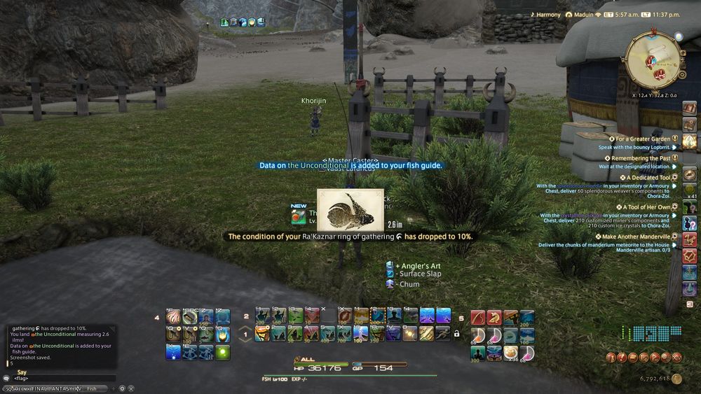 Data on the Unconditional is added to your fish guide