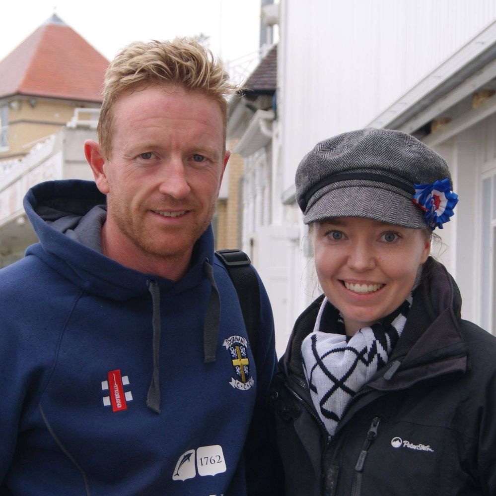 Me and Paul Collingwood on his birthday, 2014