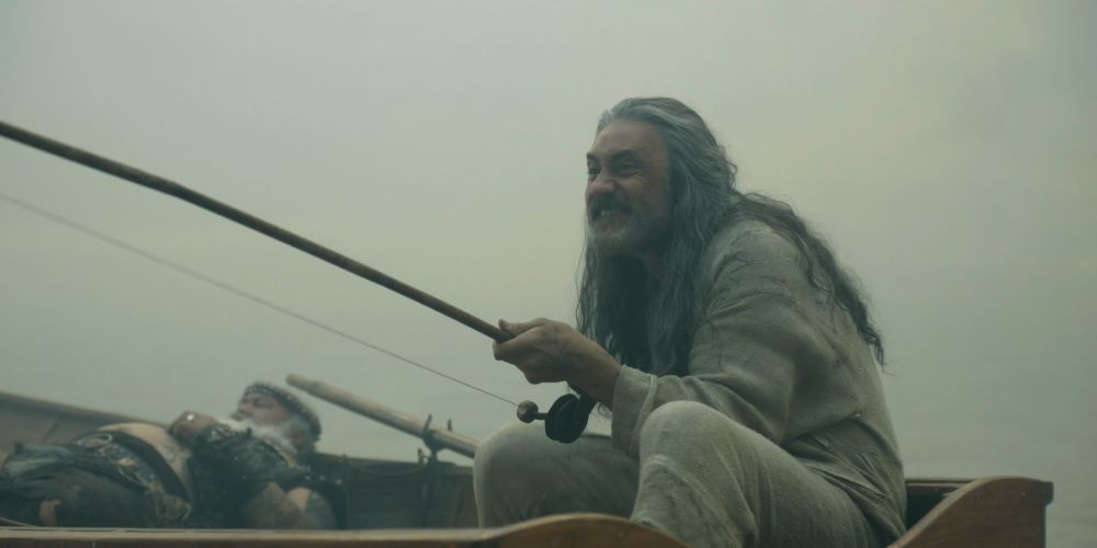 ed teach suddenly activated because something is finally happening, he's very excited fishing is happening right now (our flag means death s2e5)