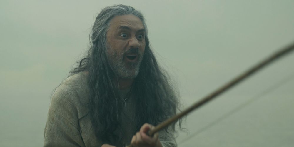 ed teach suddenly activated because something is finally happening, he's very excited fishing is happening right now (our flag means death s2e5)