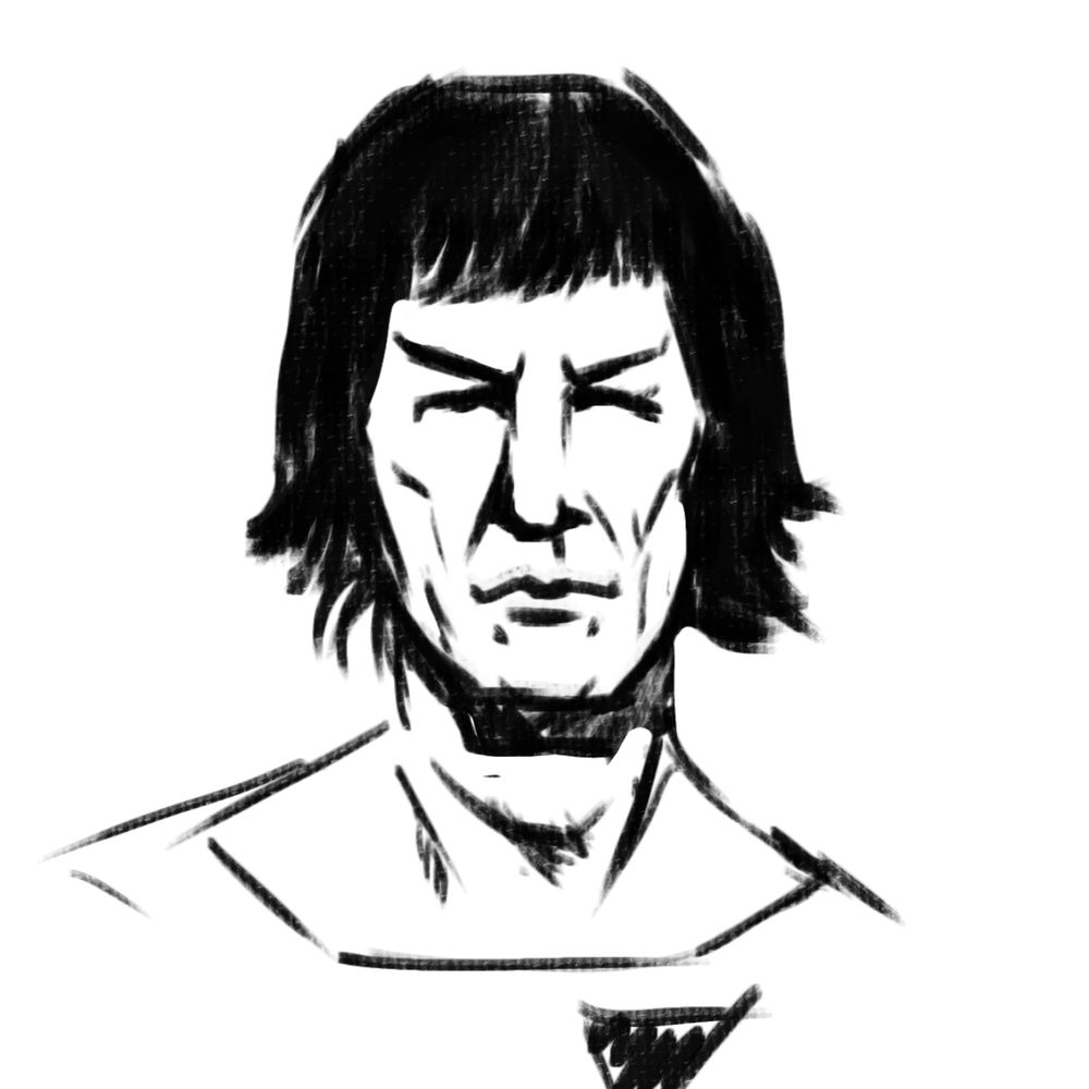 drawing of spock from star trek the motion picture