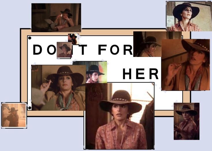 Do it for her meme with photos of deanna troi in her cowboy costume from a fistful of datas

