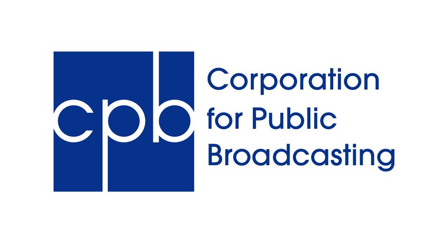 Corporation for Public Broadcasting logo with its square "cpb" logo alongside its name
