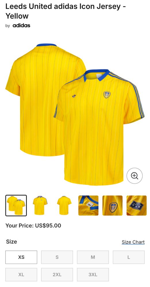 Rather nice new Leeds United shirt released today that sold out betwixt the hours of 3am and 8am Eastern Standard Time  