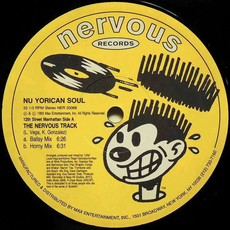 12-inch single label photo
Artist: Nuyorican Soul
Title: The Nervous Track
#MastersAtWork #LouieVega #KennyDope #ClubJazz