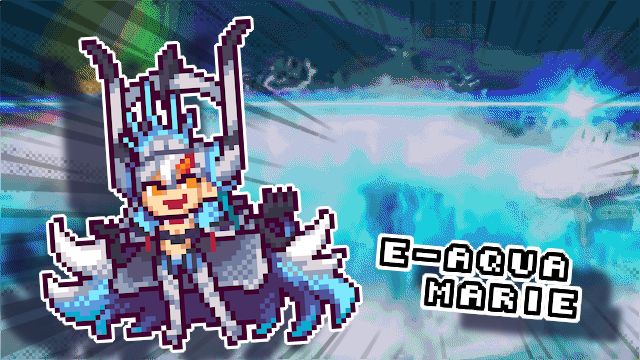 pixel art of E-Aqua Marie from fate grand order