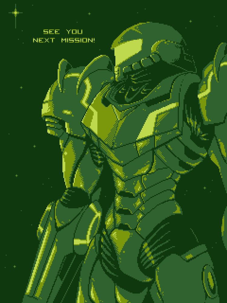 Samus (specifically from AM2R) in game boy pallet