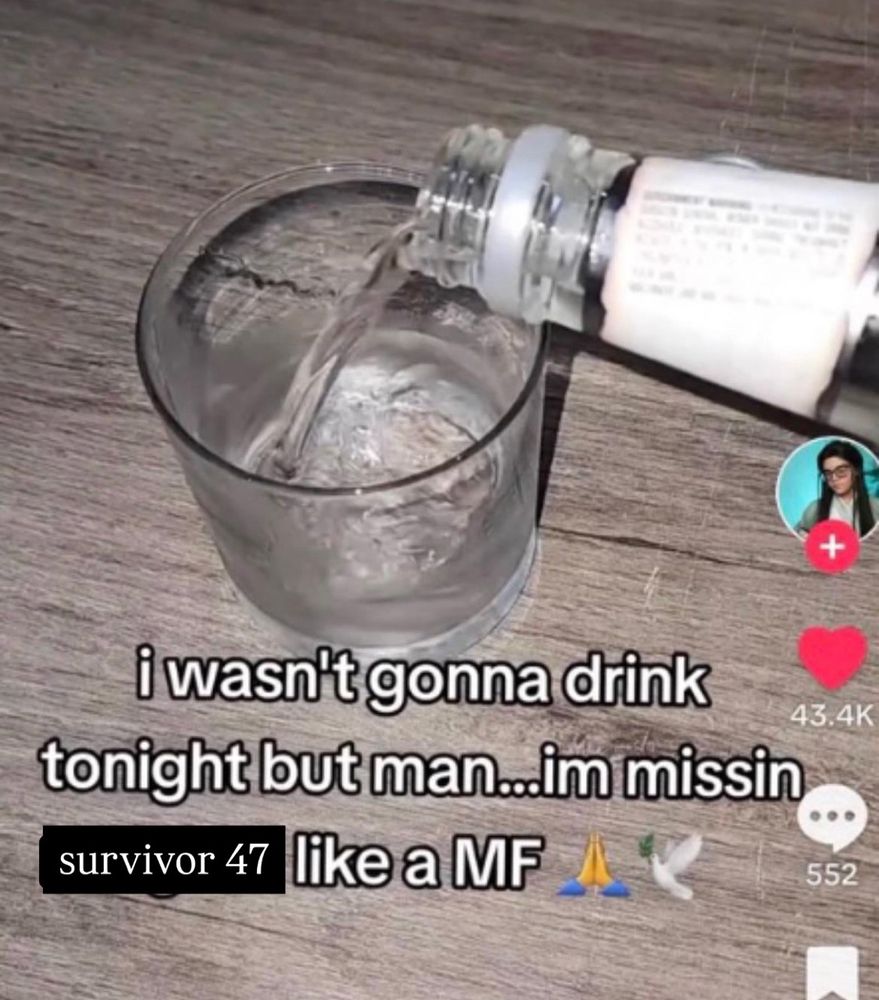 meme of vodka being poured, “I wasn’t gonna drink tonight but man… I’m missing survivor 47 like a mf🙏🕊️