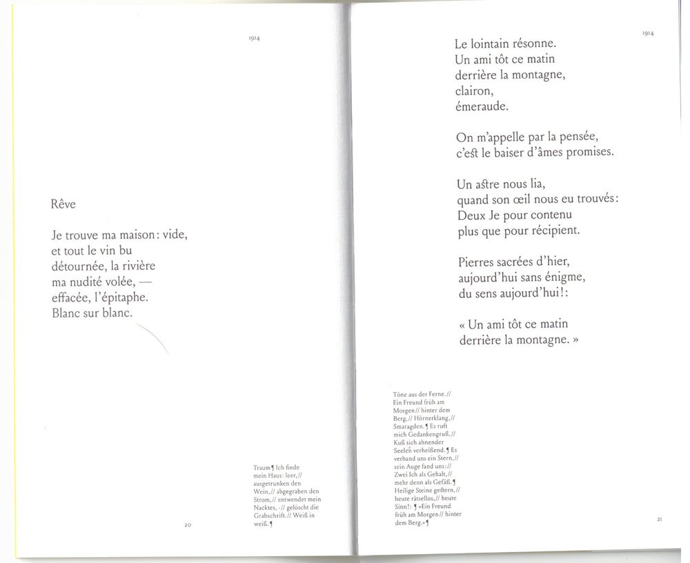 2 poèmes de Paul Klee, édition bilingue