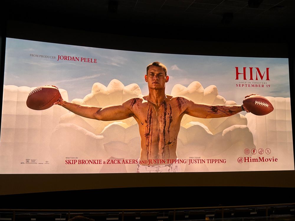 Promotional screen for the film Him 