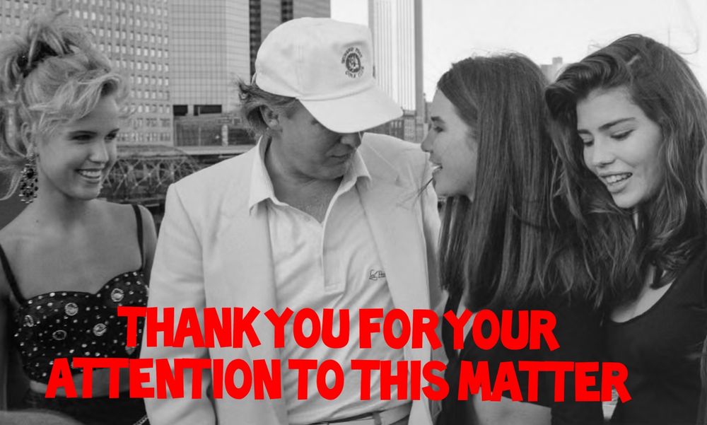 Trump greeting teen girls at a pageant