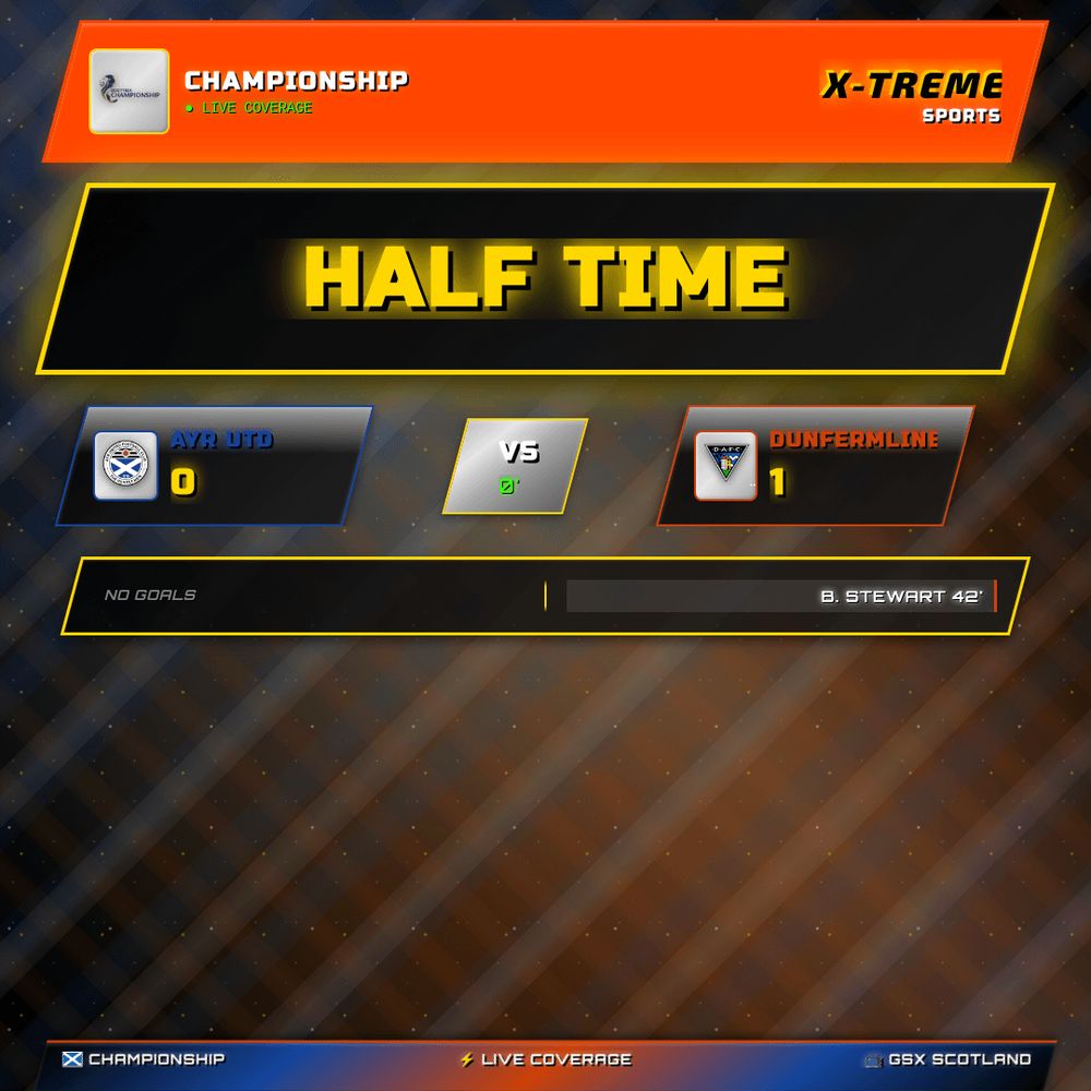 ⏸️ HALFTIME — Ayr Utd 0–1 Dunfermline. Championship

#ayrutd #dunfermline
