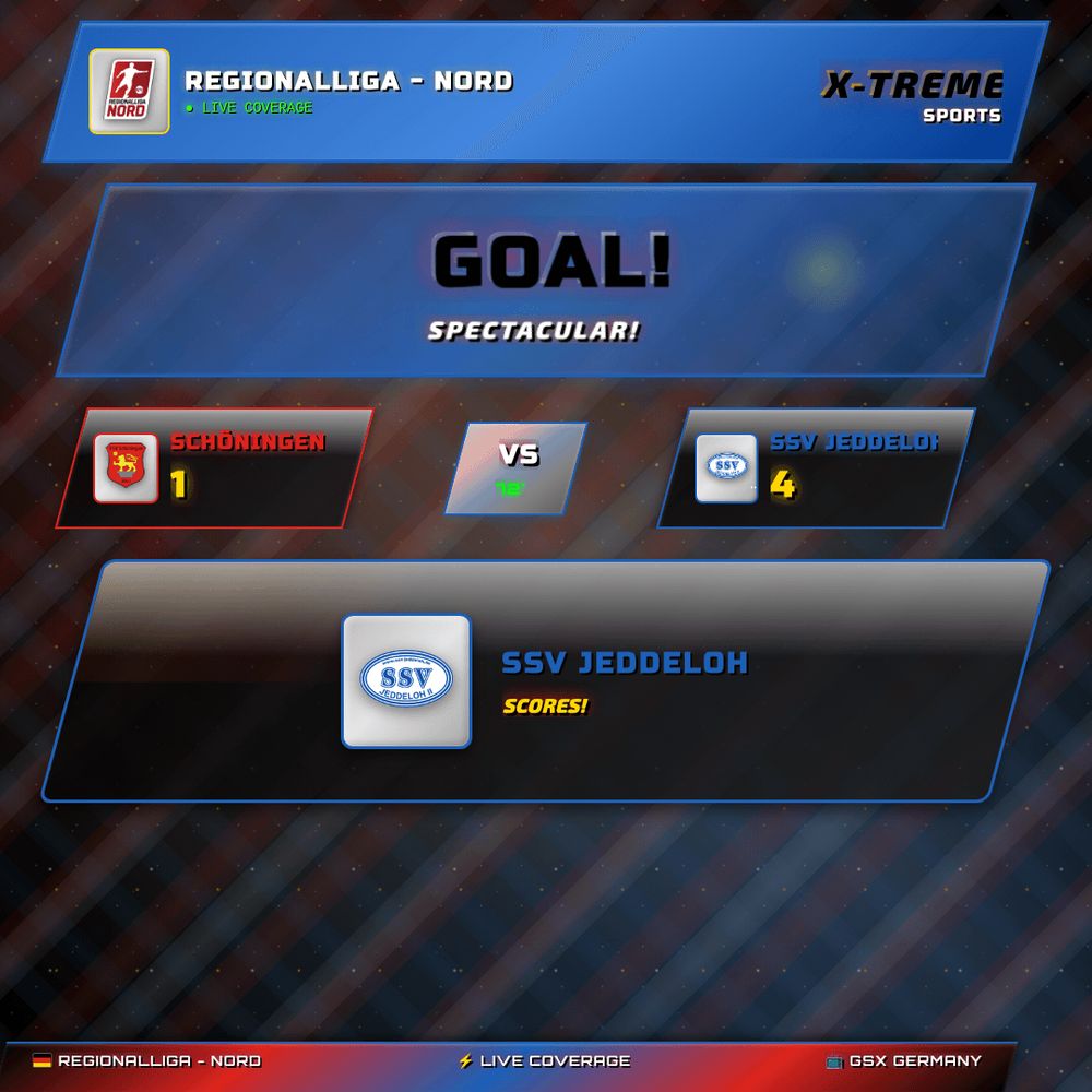 GOAL! 72' — SSV Jeddeloh. Schöningen 1–4 SSV Jeddeloh. Regionalliga - Nord

#schoningen #ssvjeddeloh