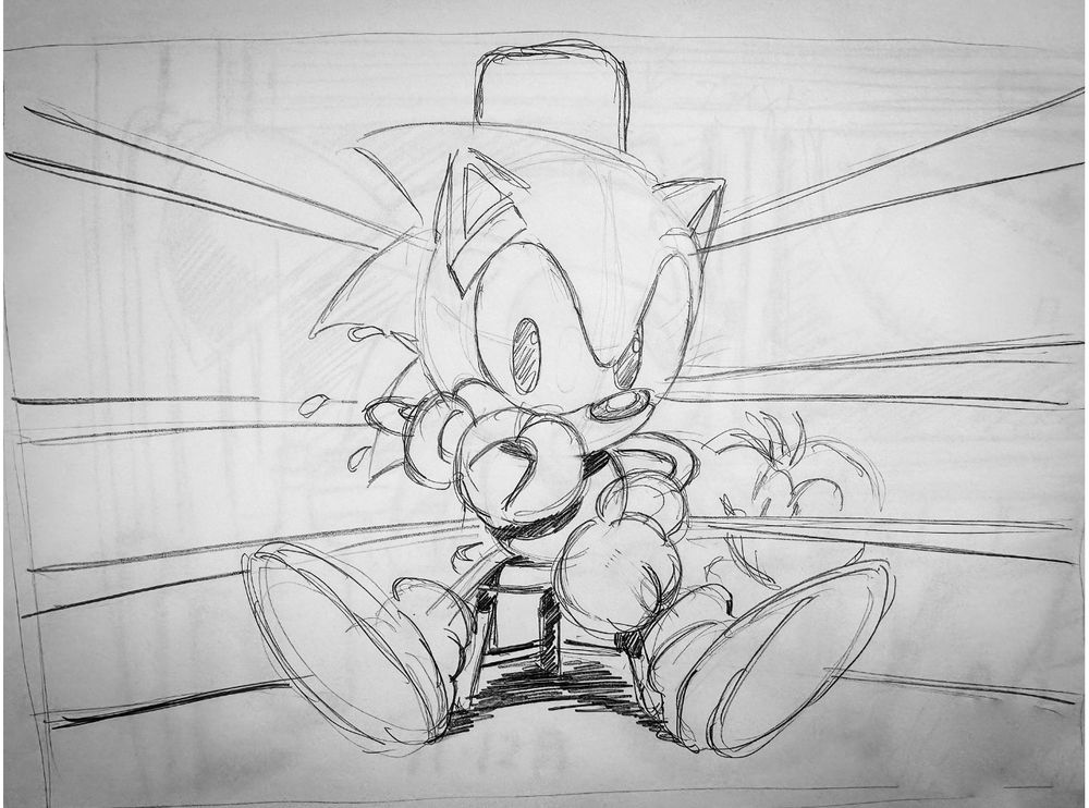 Naoto Ohshima's original sketch.
